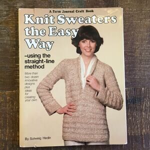 Knit Sweaters the Easy Way Knitting Pattern Book Farm Journal 80s Vintage